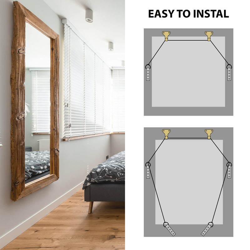 Heavy Duty Picture Wire Hanging Kit - D-Ring, Screws, Hanging Hooks,Level. Supports up to 110 lbs 50+ Feet (15.25M) Stainless Steel Wire Hanger - NewNest Australia