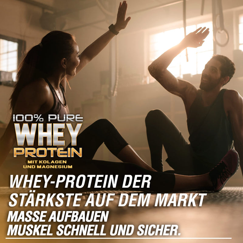Healthy Fusion Whey Protein, Pure Whey Protein With Collagen + Magnesium, Strengthens And Builds Muscle Mass, Improves Your Training, 1000 G Protein (Vanilla) - NewNest Australia