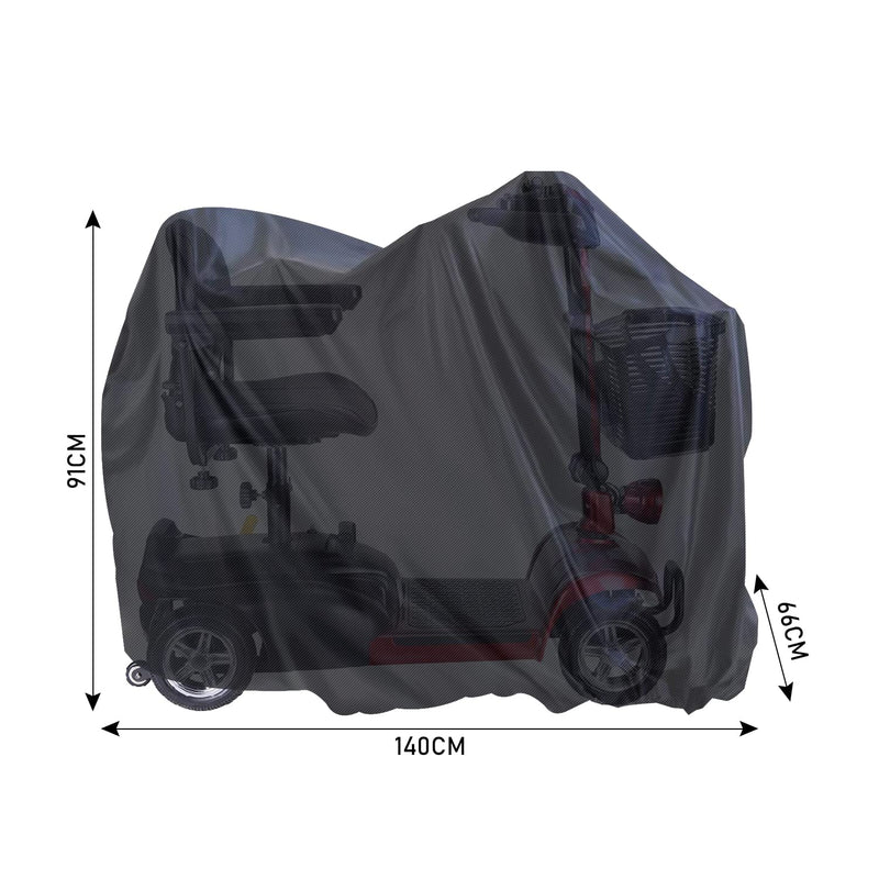 MaxAwe 140x 66x 91cm Mobility Scooter Cover Waterproof Heavy Duty, 420D Wheelchair Scooter Storage Protective Cover Outdoor, Disability Scooter with Elastic Band Protect from Snow Rain Sun Dust, 1 Stk - NewNest Australia