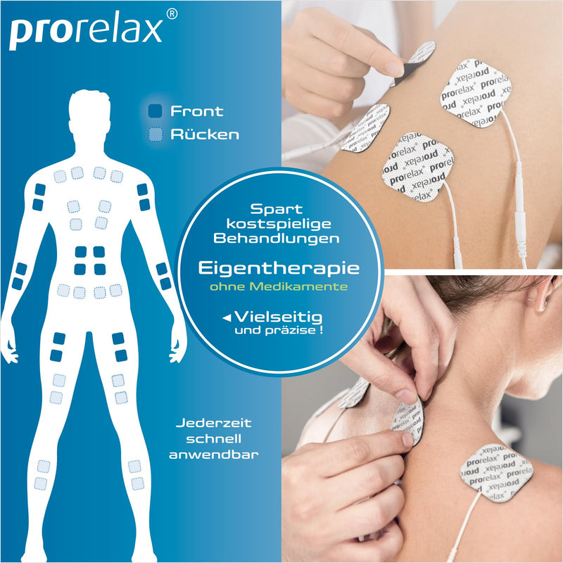 Prorelax Tens/Ems Trio+ | Battery-Operated Electrostimulation Device | 3 Therapies - Tens, Ems, Fitness | For Relaxation, Muscle Building, Pain Relief | 50 Programs | 16 Intensity Levels Trio+ - NewNest Australia