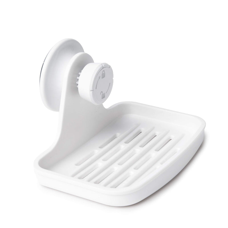 Umbra 1004433-660 Flex Shower Soap Dish with Patented Gel-Lock Technology Suction Cup, 9.7539999999999996 x 12.497 x 7.62 cm, Wh - NewNest Australia