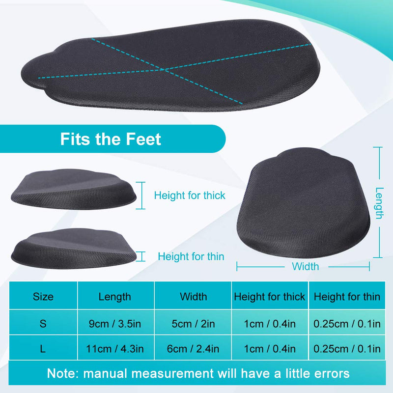 Haofy Heel Inserts Heel Cushion Supination Insoles, Heel Cups Lateral Inner Heel Wedge Insert for O/X Type Leg, 2 Pairs Heel Gel Support Pads Orthopedic Insoles for Supination and Pronation S - NewNest Australia