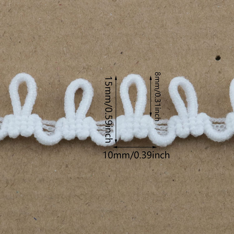 Button Looping ZCZQC 10Yard 15mm Wide White Elastic Cord Stretch Band with Buttonhole for DIY Sewing Crafts Elastic Button Loop - NewNest Australia