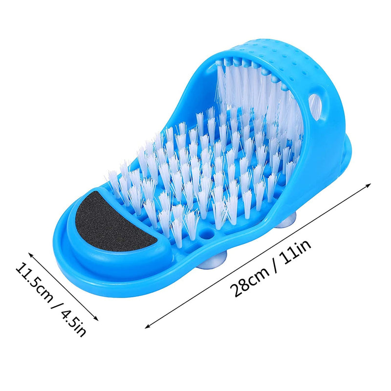 Evermarket Magic Feet Cleaner Simple Foot Scrubber Feet Shower Spa Easy Feet Cleaning Brush Exfoliating Foot Massager Slipper for Unisex Adults, 1 Pc (Blue) - NewNest Australia
