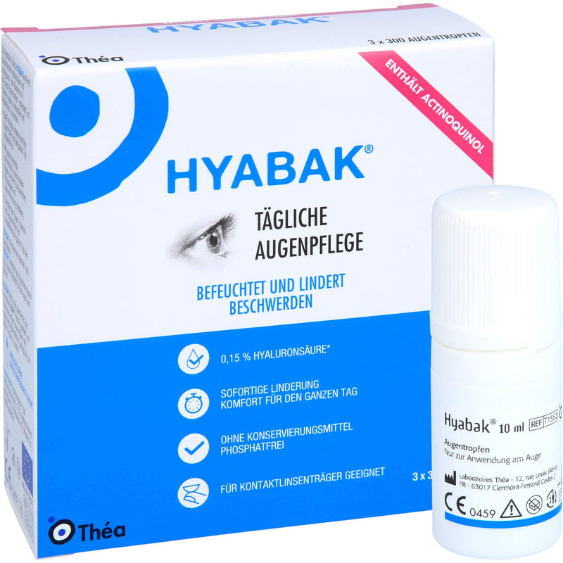 Hyabak eye drops, 3x10 ml - NewNest Australia