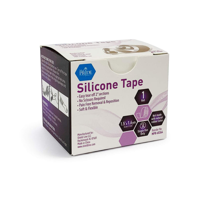 Medpride Easy-Tear Silicone Gel Tape Roll-1.5 Inch x 1.6 Yards- Medical Grade Wound Dressing, Sticky Bandage, Water + Shower-proof- Latex-Free, Adhesive, Soft + Flexible, Pain-Free Removal + Switching - NewNest Australia