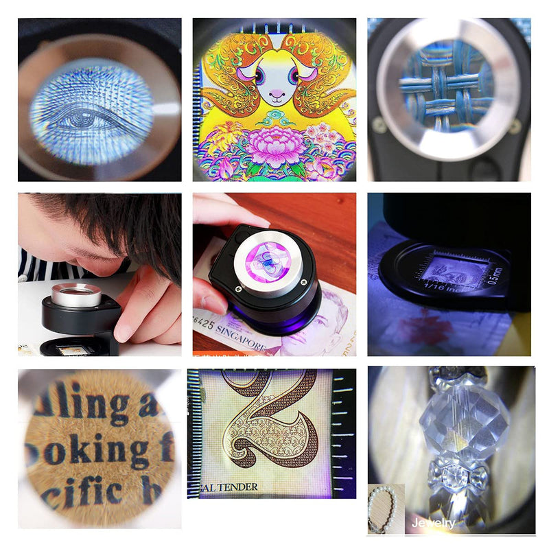 30X USB Rechargeable Jewelers Loupe Coin Collection Supplies, Desktop Portable Metal Jewelers Magnifying Glass with Light, Jewelers Loop for Coins Gold Tester Gem Tester Diamond Tester Currency Stamp - NewNest Australia