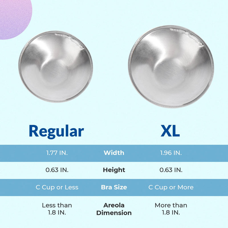 SILVERETTE The Original Silver Nursing Cups - Soothe and Protect Your Nursing Nipples -Made in Italy X-Large - NewNest Australia