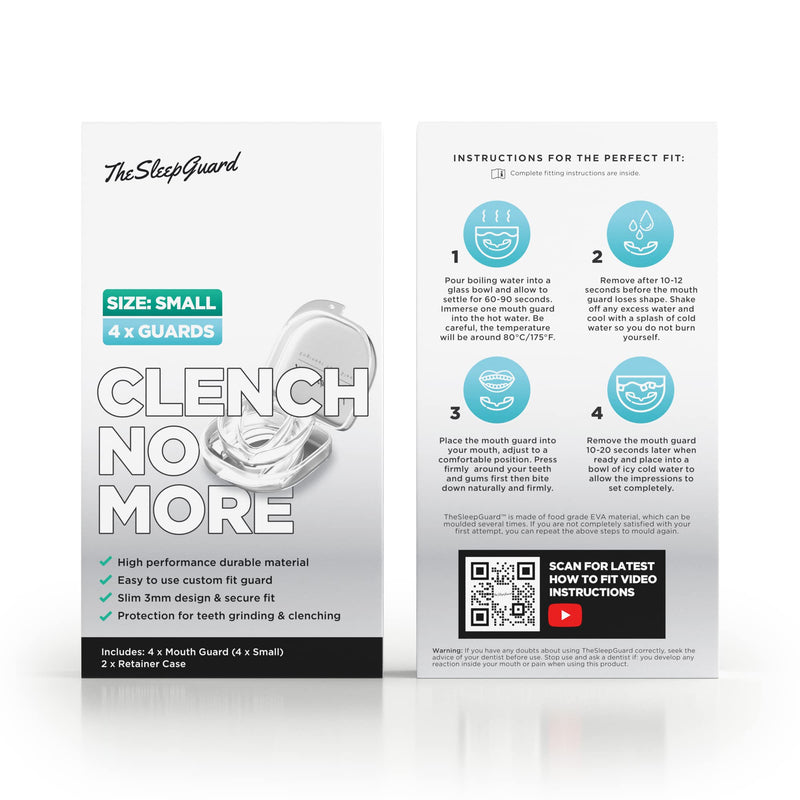 TheSleepGuard Mouth Guard for Teeth Grinding [Pack of 4, Small] Best Gum Shield for Grinding Teeth & Clenching at Night | Mouth Guard for Sleeping, Bruxism & TMJ Relief | Night Guard for Adults - NewNest Australia