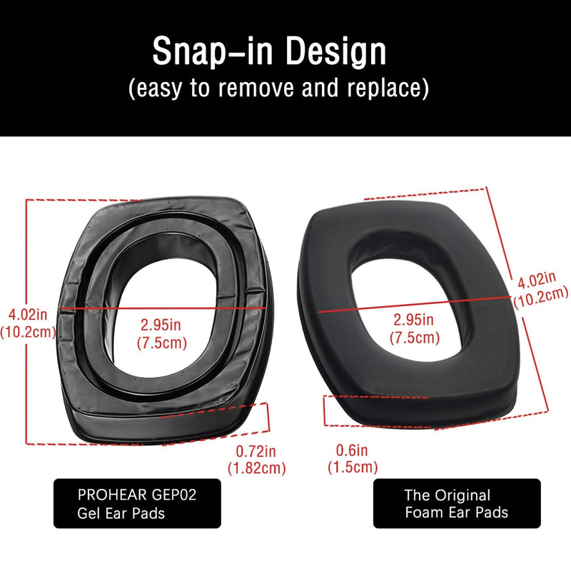 PROHEAR GEP02 Gel Ear Pads for Howard Leight by Honeywell Impact Sport Pro Sync Leightning Earmuffs - NewNest Australia
