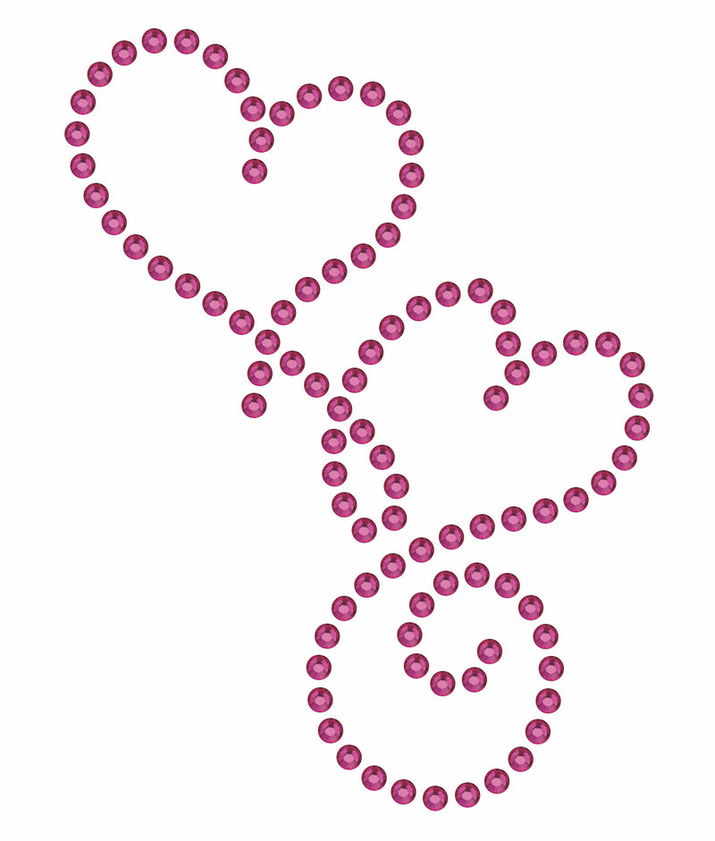 Rhinestone Genie Two Hearts Magnetic Rhinestone Template, Black - NewNest Australia