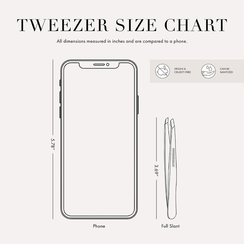 TWEEZERMAN Tweezers for plucking eyebrows, slanted tip, rustproof, stainless steel edition, pack of 1 - NewNest Australia