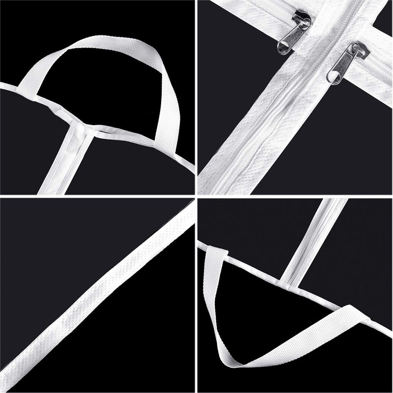 NewNest Australia - Maitys Clear PVC Hanging Costume Garment Cover 40" x 24" Costume Bags Suit Cover with Zipper Pockets for Storage and Travel Dance Garment (Style C, 1 Piece) 