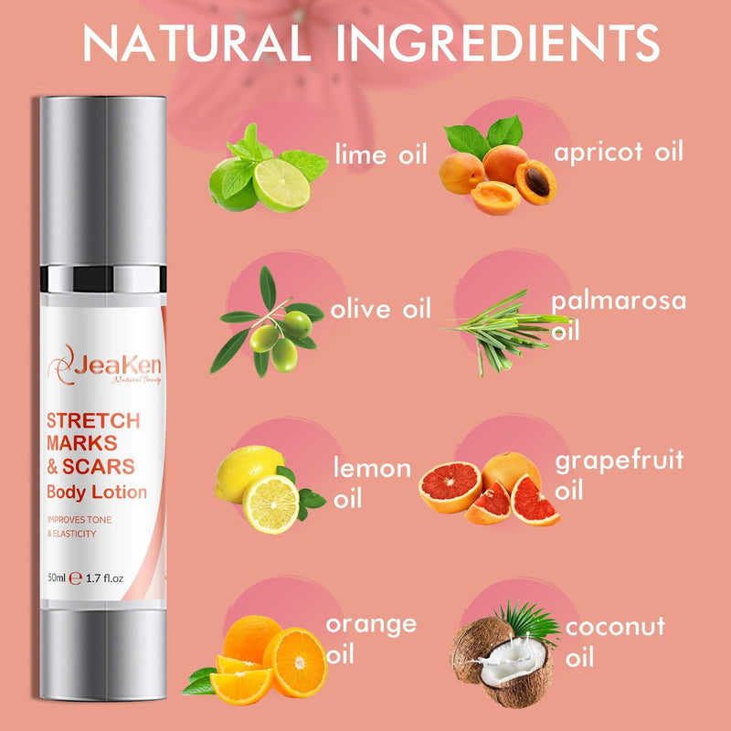 STRETCH MARK REMOVER - SCARS BODY LOTION - Firming Body Lotion Infused with Essential Oils and Extracts to Improve the Appearance of Scars Stretch Marks and Uneven Skin Tone - 50 ml - NewNest Australia