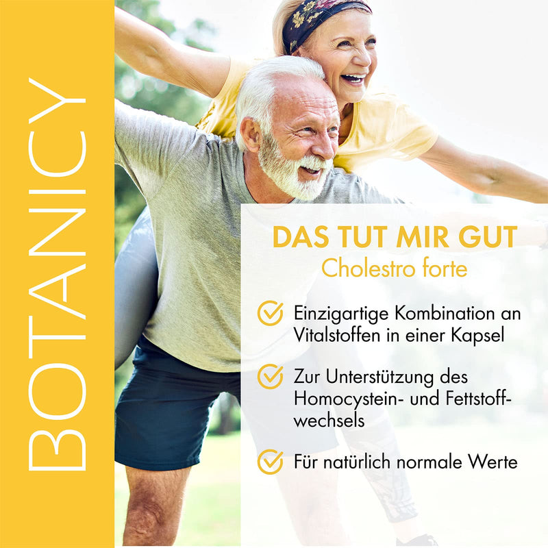 Botanicy Cholestro Forte With Bergavit - Cholesterol Naturally Lower - Bergamot Extract, Vitamin A, C And E, Zinc, Selenium & Choline - Hormone-Free, Vegan - 60 Tablets - NewNest Australia