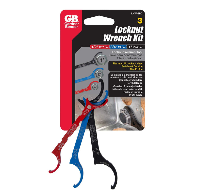 Gardner Bender LNW-3PC LNW locknut wrench, Assorted - NewNest Australia