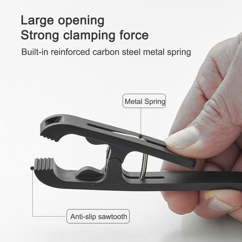 KooNiosio Multipurpose Hook Clips, 8 Pcs Clothes Pins, Strong Large Plastic Clothes Clip Hanger, S Hooks for Shower Curtain - NewNest Australia