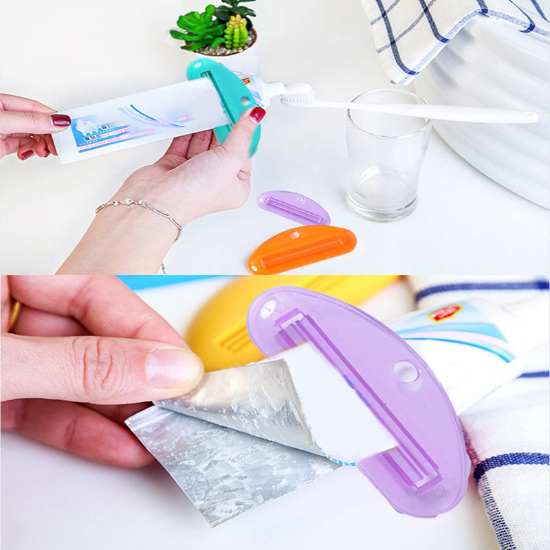 Toothpaste Tube Squeezer,4 Pcs Toothpaste Squeezer Dispenser,Plastic Toothpaste Clips Tube Squeeze,Convenient Tube Squeezer,for Toothpaste Hand Cream Paint Tube Cosmetics Transparent Color - NewNest Australia