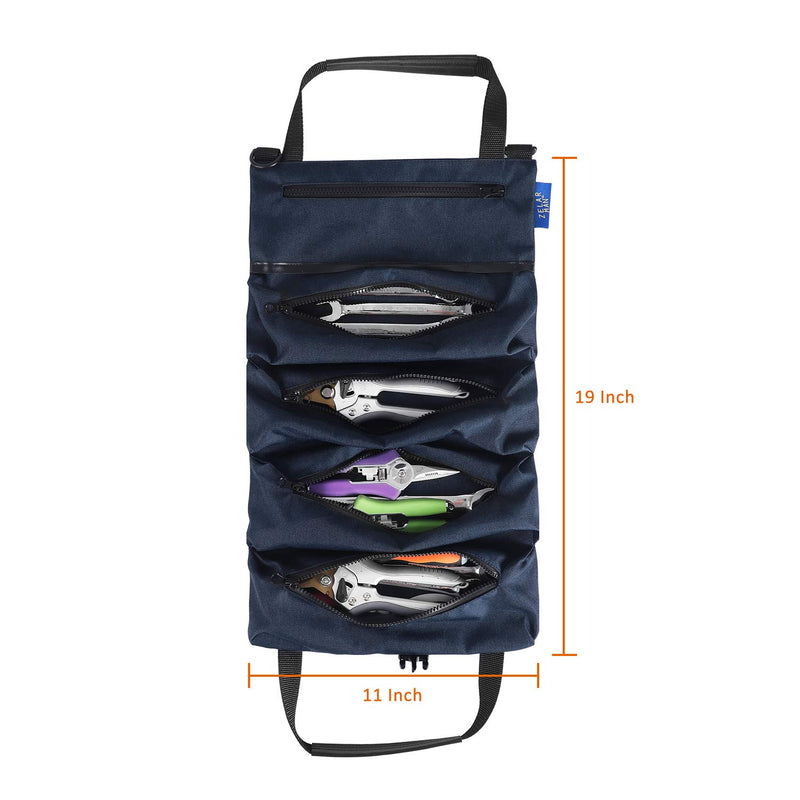 Tool Roll Bag,Wrench Roll Up Pouch,Durable Tool Organizer Bucket,Hanging Car Back Seat Tools Organizer Bag,Handy Tote Carrier Tool Zipper Bag - NewNest Australia