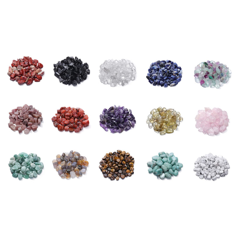 JSDDE Mineral Variety Tumbled Crystals Gemstone Reiki Healing Energy Meteorite Chips Stone for Chakra Balancing Meditation Crystal Collection Tumbled Chips Stone - NewNest Australia