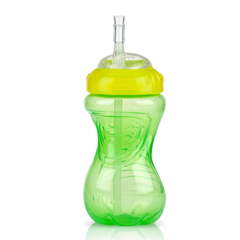 Nuby 3 Piece Boy No-Spill Cup with Flex Straw, 10 Ounce - NewNest Australia
