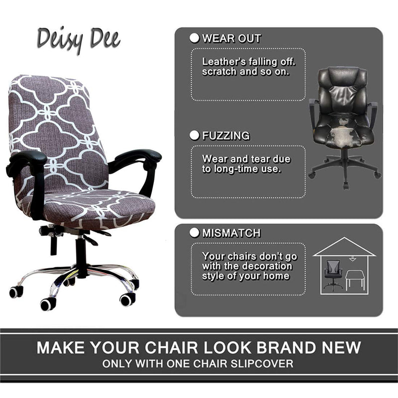 NewNest Australia - Deisy Dee Computer Office Chair Covers for Stretch Rotating Mid Back Chair Slipcovers Cover ONLY Chair Covers C162 (G) G 