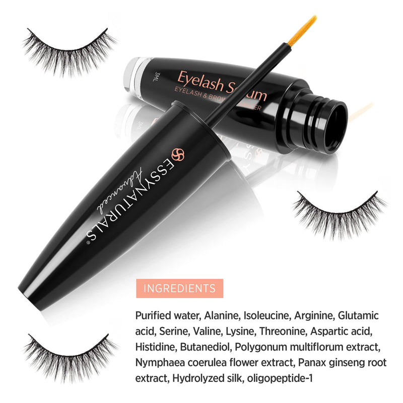 EssyNaturals Eyelash and Brow Growth Serum Irritation Free Formula, 3 Months Supply (3ml) - NewNest Australia