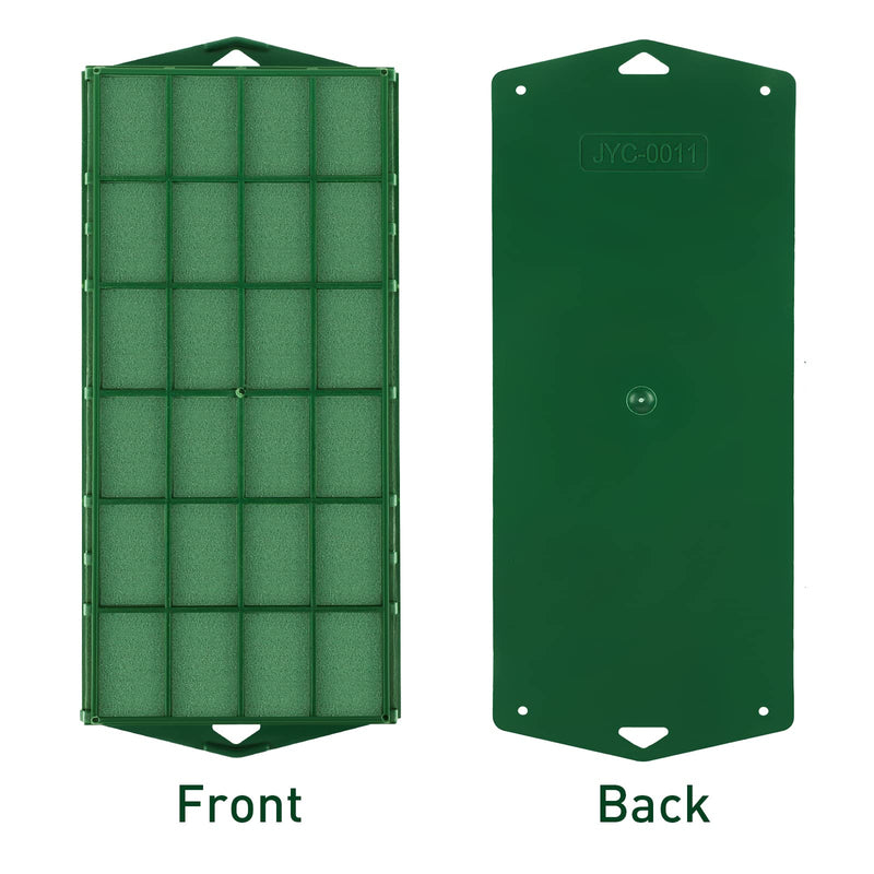 Hahood 2 Packs Floral Foam Cage Rectangle Flower Cage Holders with Floral Foam Floral Arrangement Supplies for Fresh Flowers, Home Weeding Decorations, 11.8 x 4.3 x 3.1 Inches - NewNest Australia