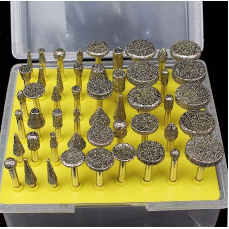 YEEZUGO 50pcs Diamond Coated Grinding Head Grinding Burrs Set for Dremel Rotary Tool … - NewNest Australia