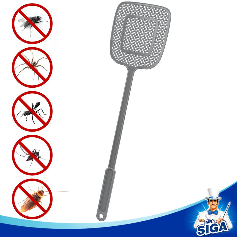 MR.SIGA Heavy Duty Long Handle Fly Swatter, Gray, 6 Pack - NewNest Australia