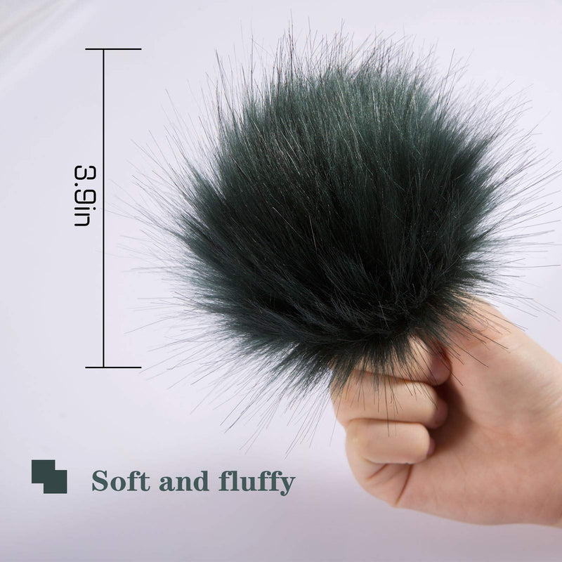 48pcs 3.9 Inch DIY Faux Fox Fur Fluffy Pompom Ball- Faux Fox Fur Pompoms with Elastic Loop Removable Knitting Hat Accessories for Hats Shoes Scarves Gloves Bags Keychains (24 Colors) 24 Colors-48pcs - NewNest Australia