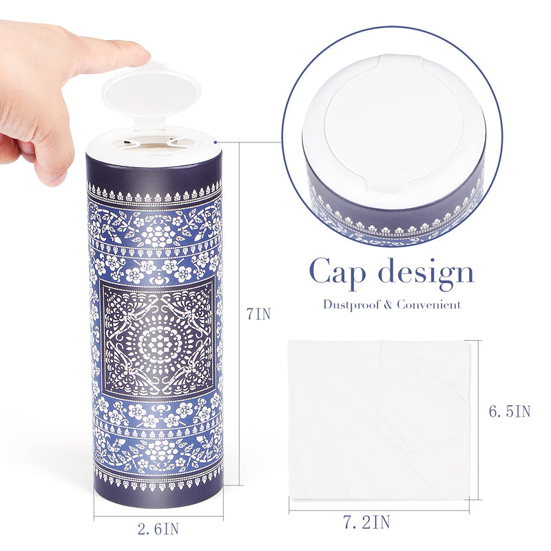 Car Round Canned Tissue Box Perfect Fit Cup Holder Facial Tissues,Cylinder Tube Face Towel,4 Canister 3-Ply Car Napkins For Travel Tissue Bulk Fit Car、Home、Office、school by CLOVER - NewNest Australia