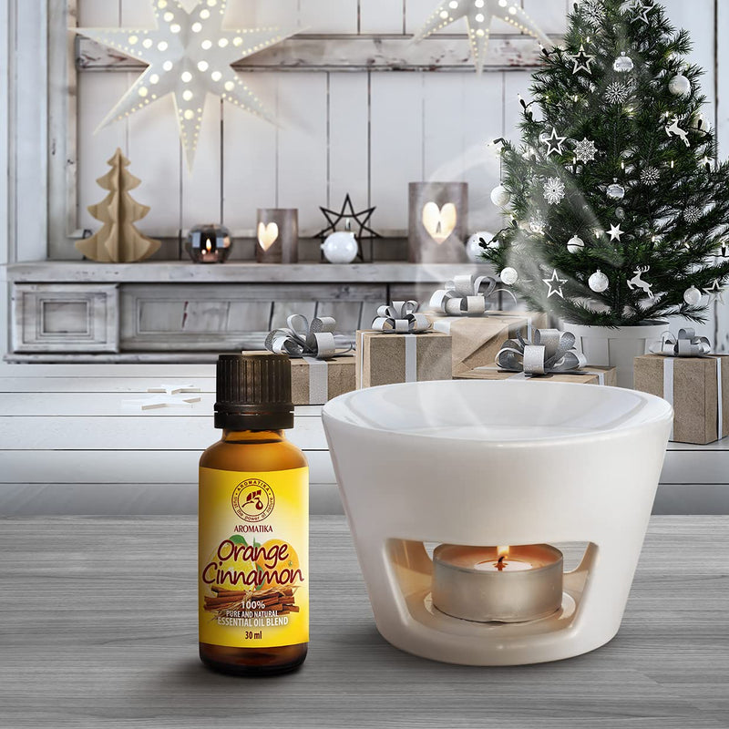 Fragrance Blend Cinnamon Oil Orange Oil 30 Ml - Essential Oils For Diffuser - Cinnamomum Zeylanicum - Citrus Sinensis - Pure & Natural - Aromatherapy Oils - Oil Blend - Sweet Fragrance - NewNest Australia