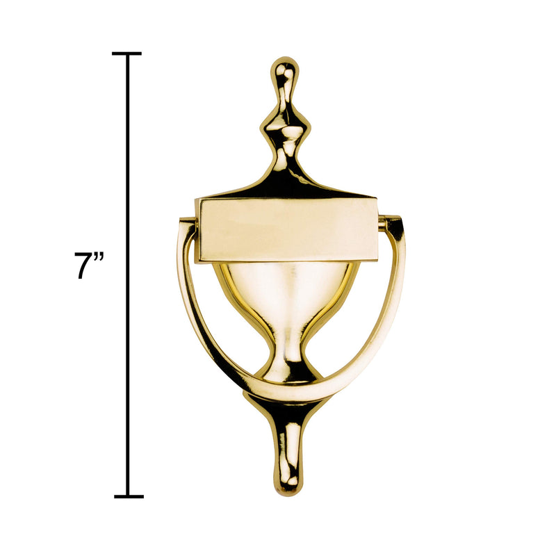 National Hardware N336-216 Door Knocker in Brass, 7", 7" - NewNest Australia