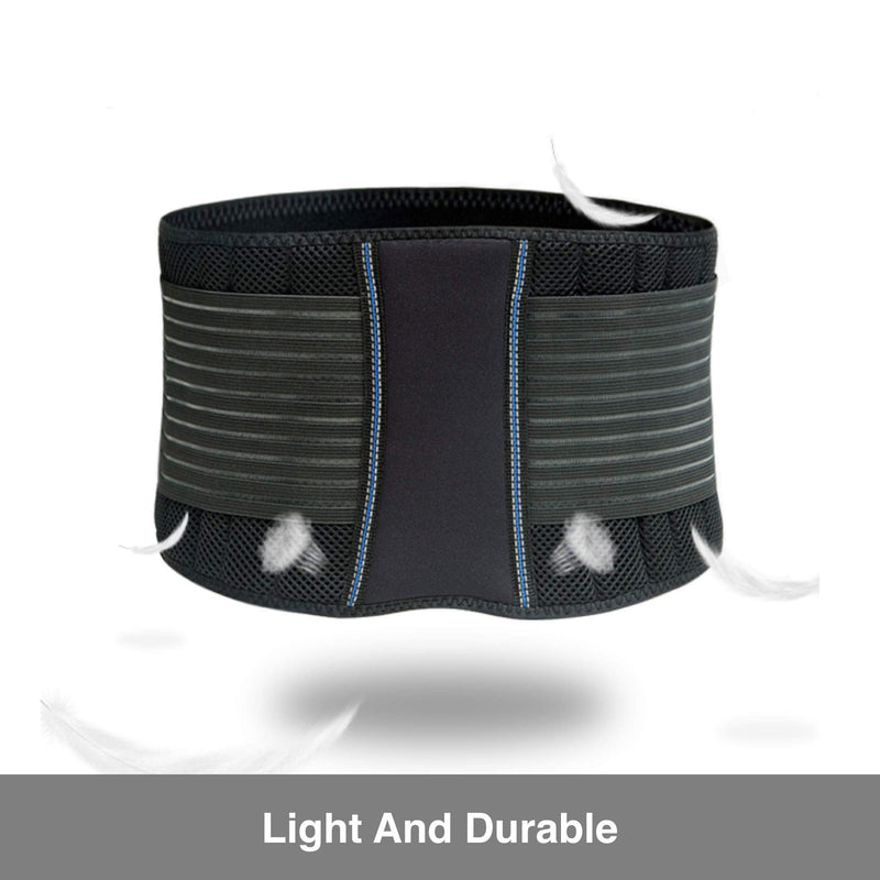 Back Support Belt by BraceUP for Men and Women - Breathable Waist Lumbar Lower Back Brace for Sciatica, Herniated Disc, Scoliosis Back Pain Relief, Heavy lifting, with Dual Adjustable Straps (S/M) Small/Medium (Pack of 1) - NewNest Australia
