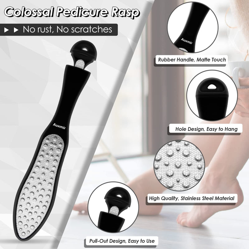Auxmir Callus File Callus Planer, Upgrade 3 in 1 Design, Coarse/Fine/Mini Callus Rasp Foot File Callus Remover for Pedicure, Foot Care, Double Sided, Rustproof, 1 Piece 1 Piece (Pack of 1) - NewNest Australia