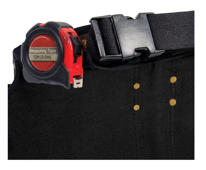 Rothco Canvas Waist Work Apron with Six Pockets Hammer Loop and Tape Measure Clip, Black - NewNest Australia