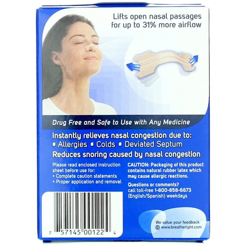 Breathe Right Nasal Strips Original Tan Small/Medium 30 ea (Pack of 3) - NewNest Australia