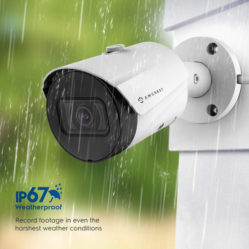 Amcrest UltraHD 5MP Outdoor POE Camera 2592 x 1944p Bullet IP Security Camera, Outdoor IP67 Waterproof, 103° Viewing Angle, 2.8mm Lens, 98.4ft Night Vision, 5-Megapixel, IP5M-B1186EW-28MM (White) White - NewNest Australia