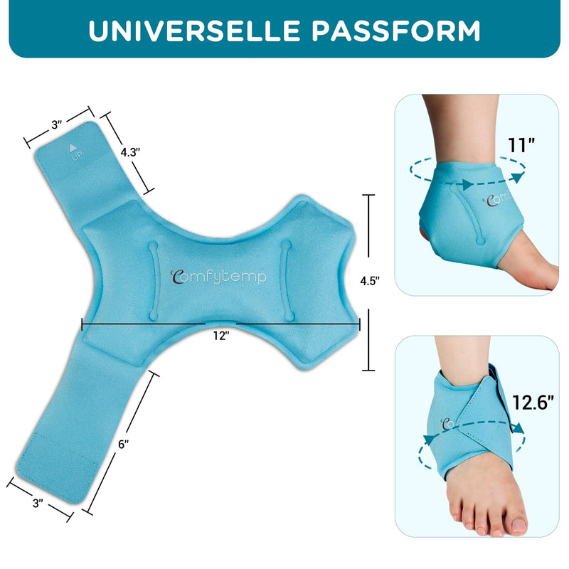 Comfytemp cooling pads foot ankle gel cooling cuff, cooling packs comprehensive cooling ankle pain relief, complete wrapping cold warm compress, reusable (2 packs) - NewNest Australia