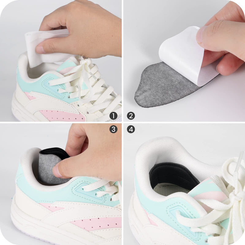 TOPBELIEF 8 Pcs Heel Pads, Shoe Heel Pads, Self Adhesive Heel Cushion Inserts, Soft Heel Cushion Inserts Shoes, Insoles for Shoes That are Too Big, Perfect Heel Liners for Women Men Most Shoes - NewNest Australia