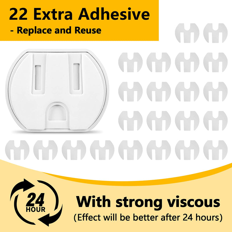 Outlet Covers (45 Pack) Self-Closing Outlet Plug Covers 3-Prong Swivel Electrical Outlet Protectors for Baby Upgraded Adhesive Installation Socket Covers Comes with Extra Sticker Durable ABS Plastic - NewNest Australia