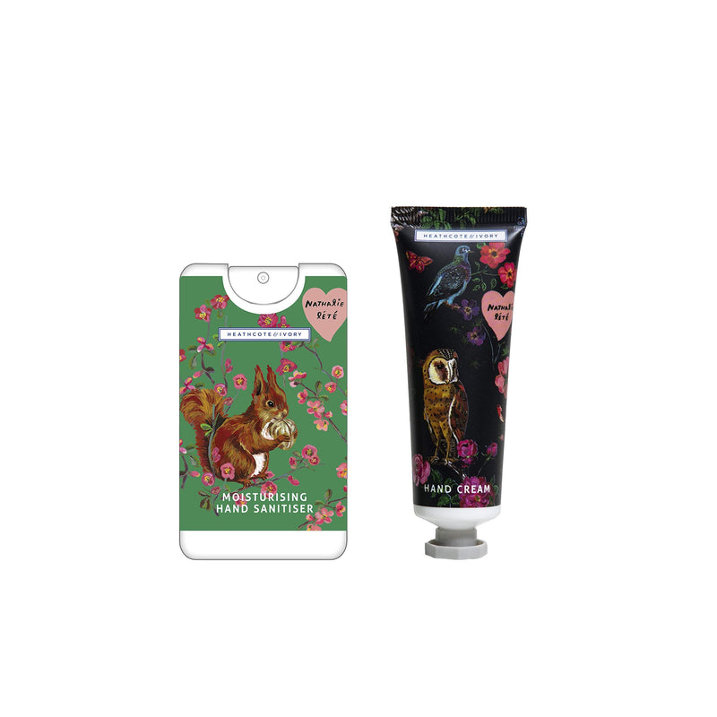 Nathalie Lete Forest Folk Cosmetic Pouch with 30ml Hand Cream & 15ml Moisturising Hand Sanitiser - NewNest Australia