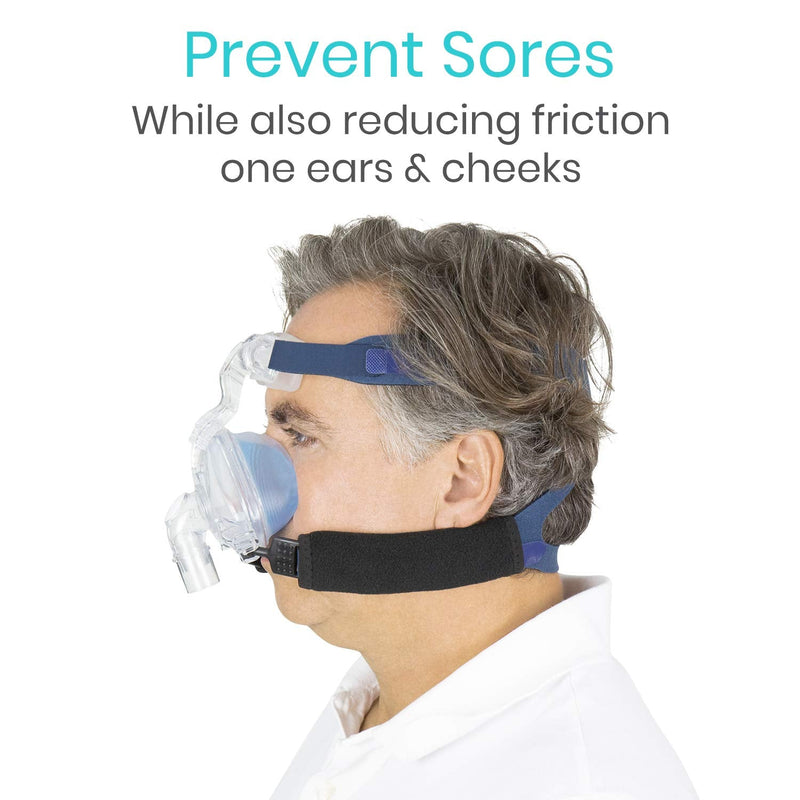 Vive CPAP Strap Covers- Headgear Mask Pads- Universal Fit for Full Face, Nasal, and BiPAP Machine Gear - for Women and Men Pressure Relief - No Red Marks - Machine Washable - Soft Comfort Liners 2 Count (Pack of 1) - NewNest Australia