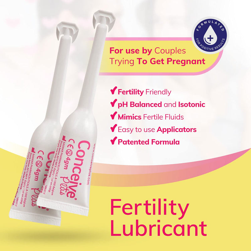 CONCEIVE PLUS Fertility Lubricant for Women – TTC Baby Lube -Calcium + Magnesium Ions - pH Balance Vaginal Moisturizer - 8x4g Pre filled Applicator - NewNest Australia