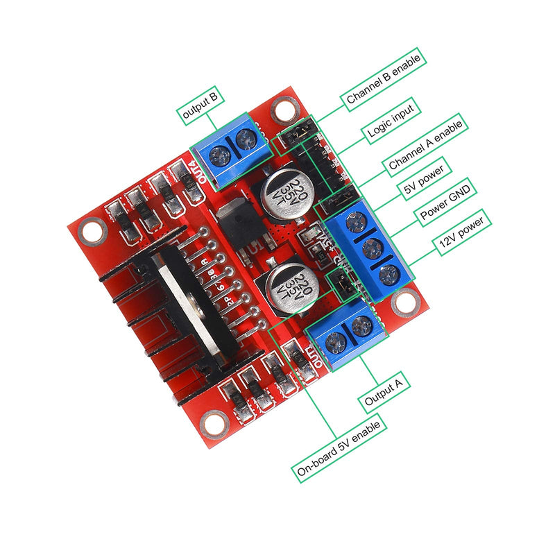 6PCS L298N Motor Driver Board Module DC Stepper Motor Controller Dual H-Bridge for Smart Car Robot Power - NewNest Australia