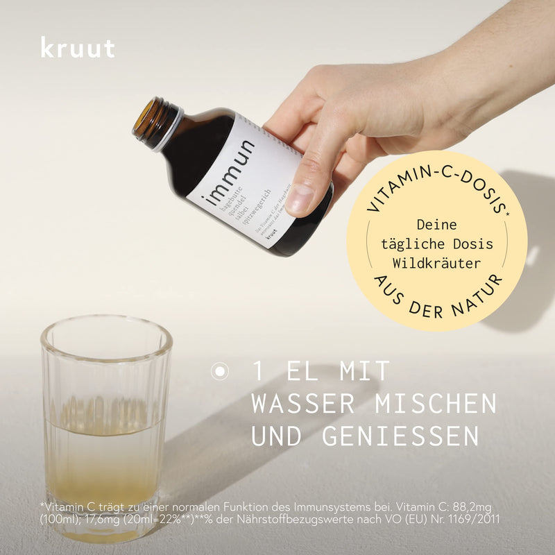 Kruut ‚ Immune Herbal Extract Organic 150Ml ‚ Elixir Made From Wild Herbs Rosehip, Sage, Ribwort Plantain, Thyme With Natural Vitamin C ‚ Oxymel Tincture Herbal Drink Syrup Treatment From Local Superfoods* 150 Ml (Pack Of 1) - NewNest Australia