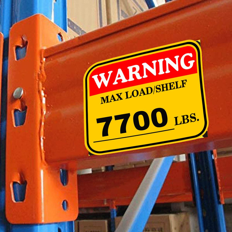 3×4 inch Caution MAX Load/Shelf LBS Sticker Bright Warning Pallet Rack Capacity Labels 60pcs Industrial Strength Cross Beam Safety Stickers for Warehouse Warehouse Pallet Racking,Forklift - NewNest Australia