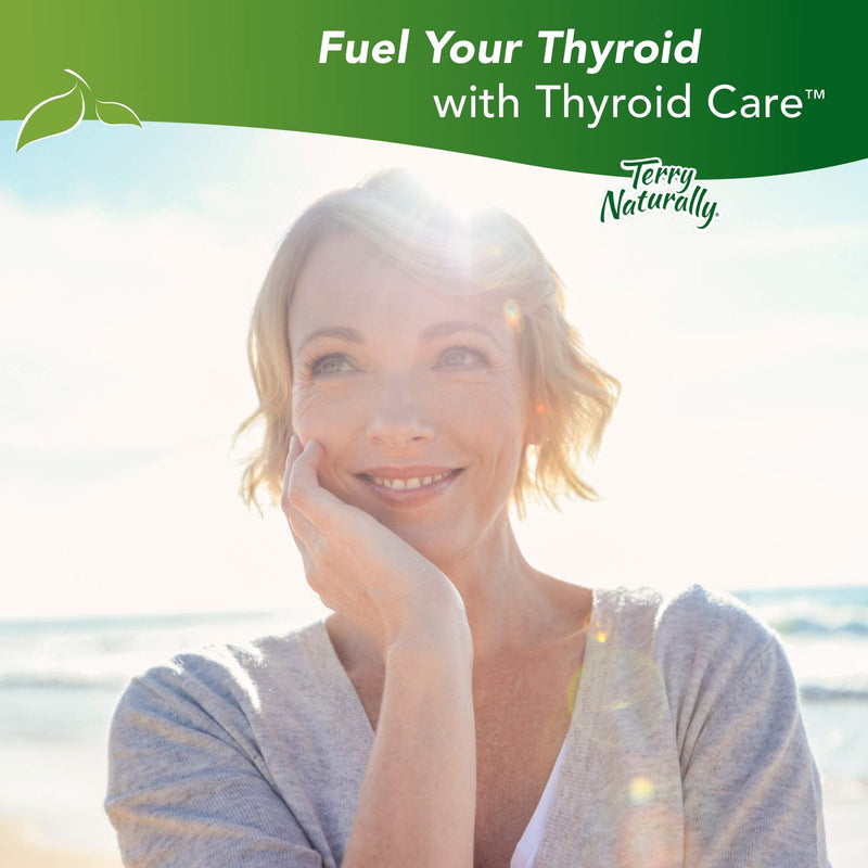 Terry Naturally Thyroid Care - Iodine + L-Tyrosine, 120 Capsules - Thyroid Support Supplement, Promotes Energy, Metabolism & Lustrous Hair - Non-GMO, Gluten-Free, Kosher - 60 Servings 120 Count (Pack of 1) - NewNest Australia