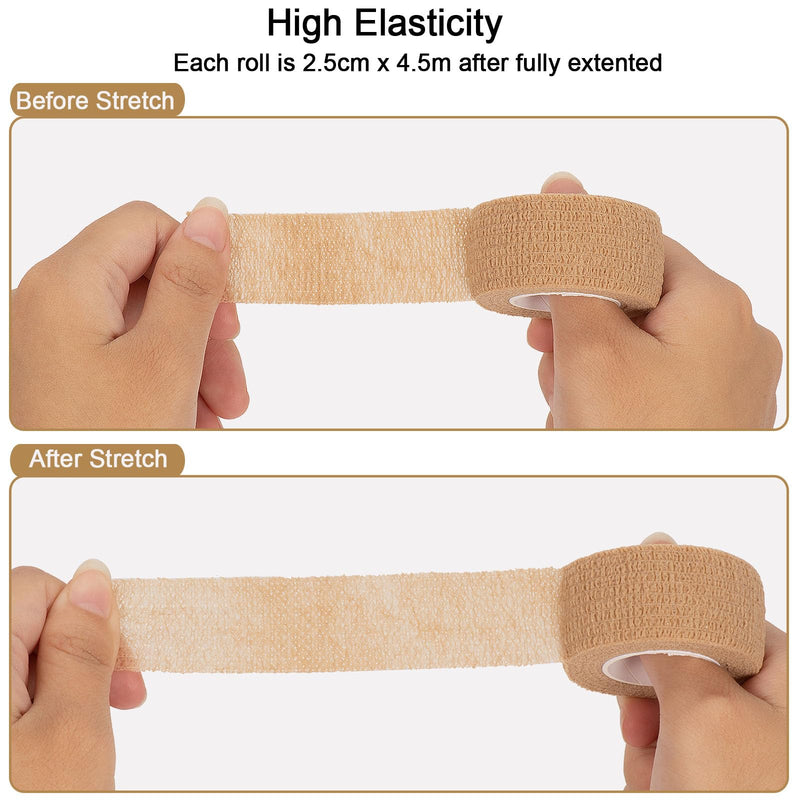 Sagafly 12 Rolls Self-Adhesive Bandage 2.5 cm x 4.5 m Self-Adhesive Bandage for First Aid Finger Elastic Fixing Bandage Adhesive Bandage Cohesive Bandage Self-Adhesive Finger Plaster Fixing Bandage Mix Color - NewNest Australia